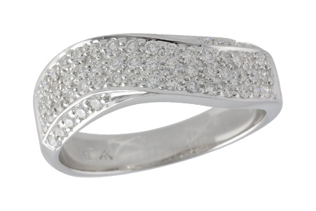 14K White Gold Diamond Anniversary Band