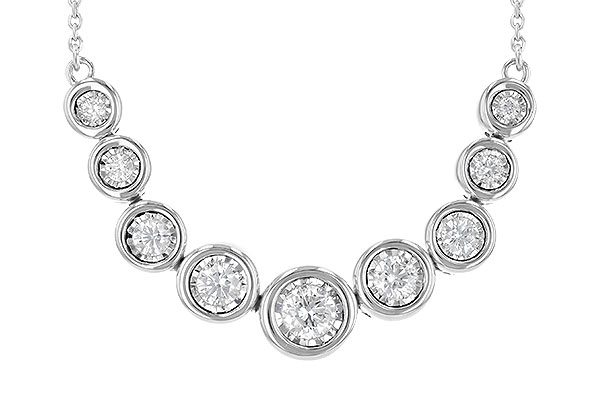 14K White Gold Diamond Necklace
