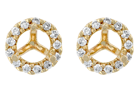 14K Yellow Gold Diamond Earrings