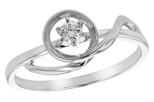 14K White Gold Diamond Ring