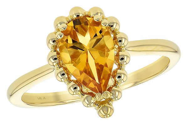 14K Yellow Gold Citrine Ring