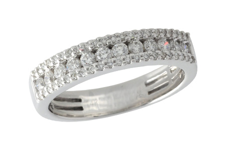 14K White Gold Diamond Anniversary Band
