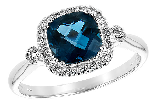 14K White Gold Topaz Ring