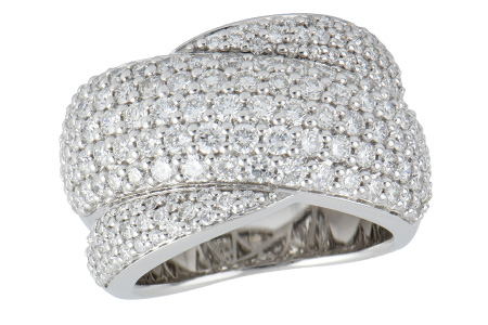 14K White Gold Diamond Anniversary Band