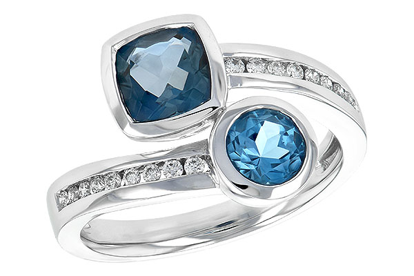 14K White Gold Topaz Ring