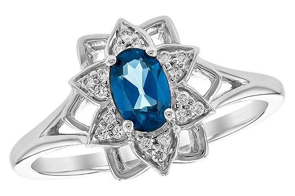 14K White Gold Topaz Ring