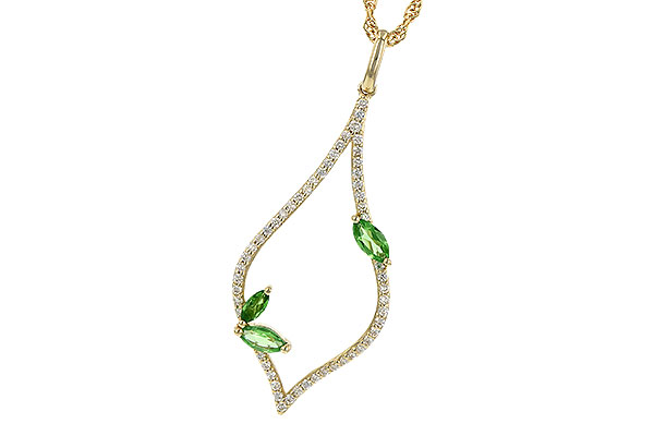 14K Yellow Gold Garnet Necklace