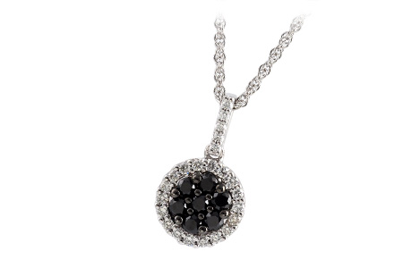 14K White Gold Diamond Necklace