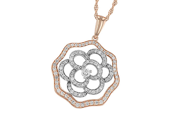 14K Two-Tone Diamond Necklace
