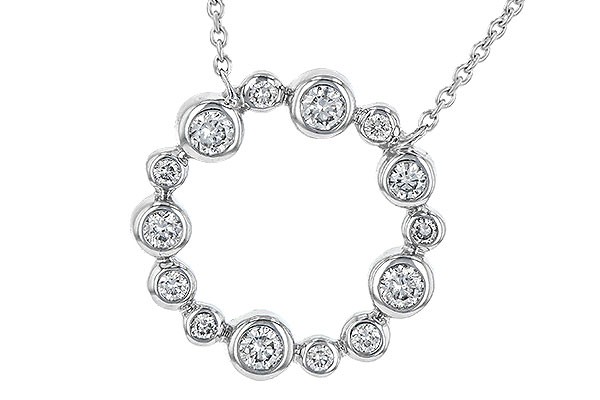 14K White Gold Diamond Necklace