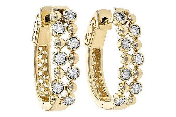 14K Yellow Gold Diamond Earrings