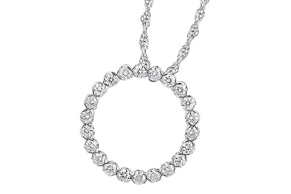 14K White Gold Diamond Necklace
