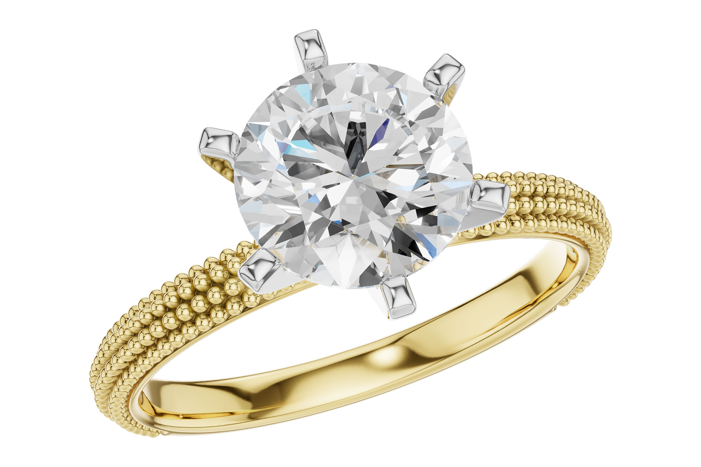 14K Yellow Gold Semi-Mount Ring