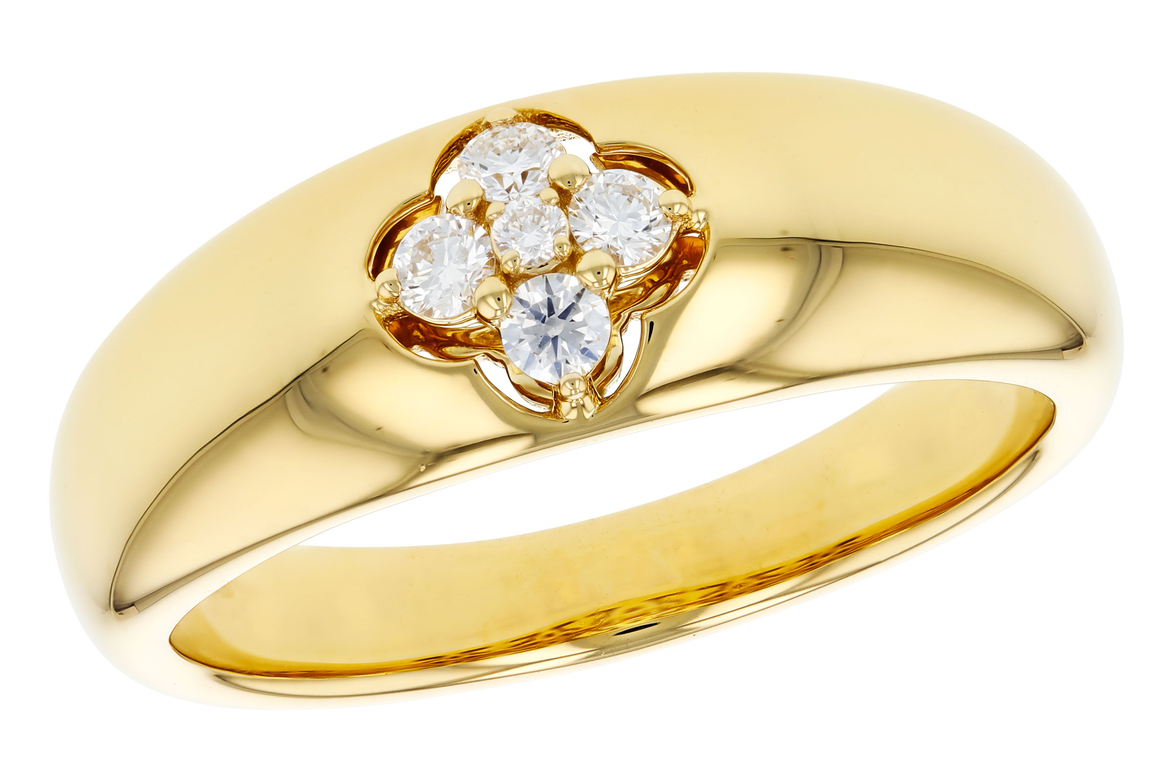 14K Yellow Gold Diamond Anniversary Band