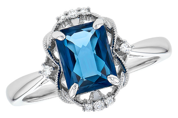 14K White Gold Topaz Ring
