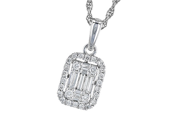14K White Gold Diamond Necklace