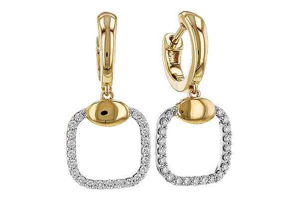 14K Two-Tone Diamond Earrings
