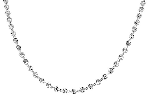 14K White Gold Diamond Necklace