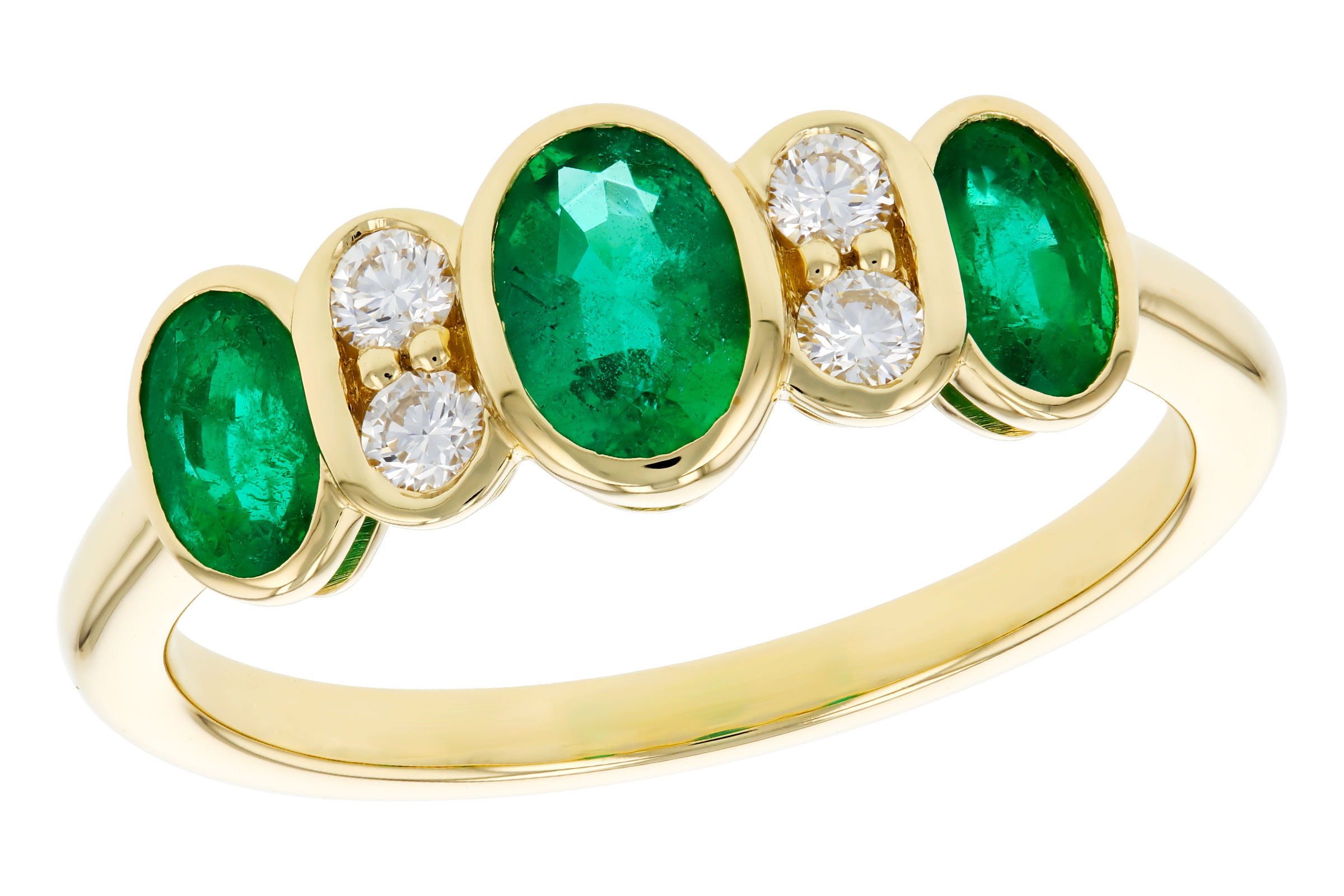 14K Yellow Gold Emerald Ring