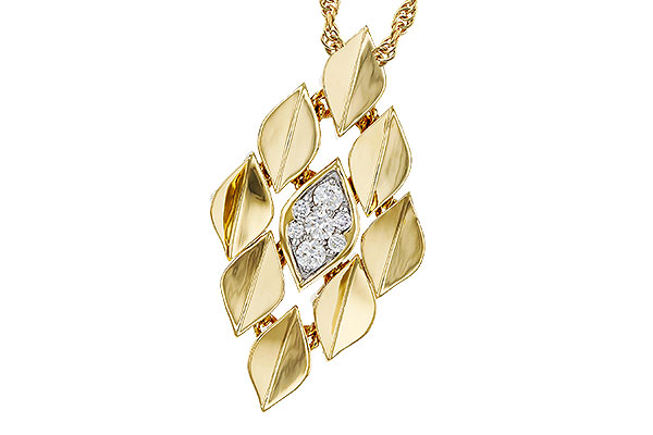 14K Yellow Gold Diamond Necklace