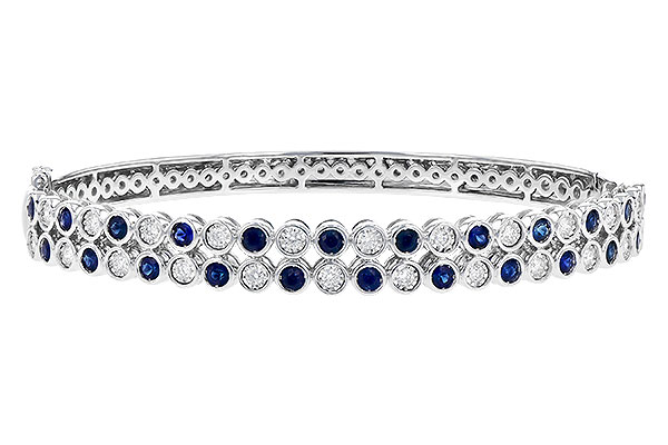 14K White Gold Sapphire Bracelet