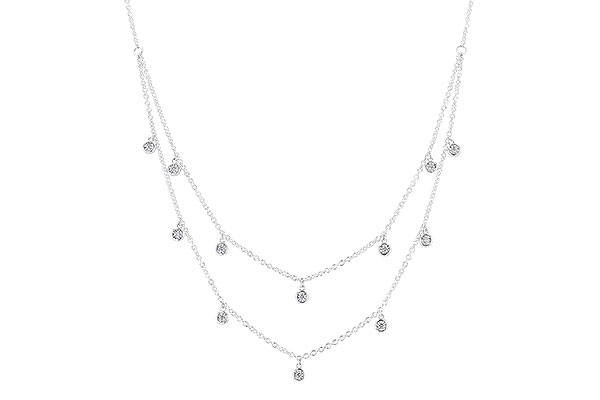 14K White Gold Diamond Necklace