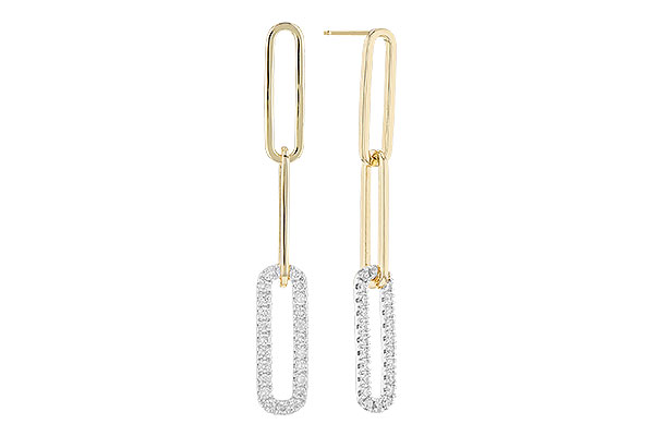 14K Two-Tone Diamond Earrings