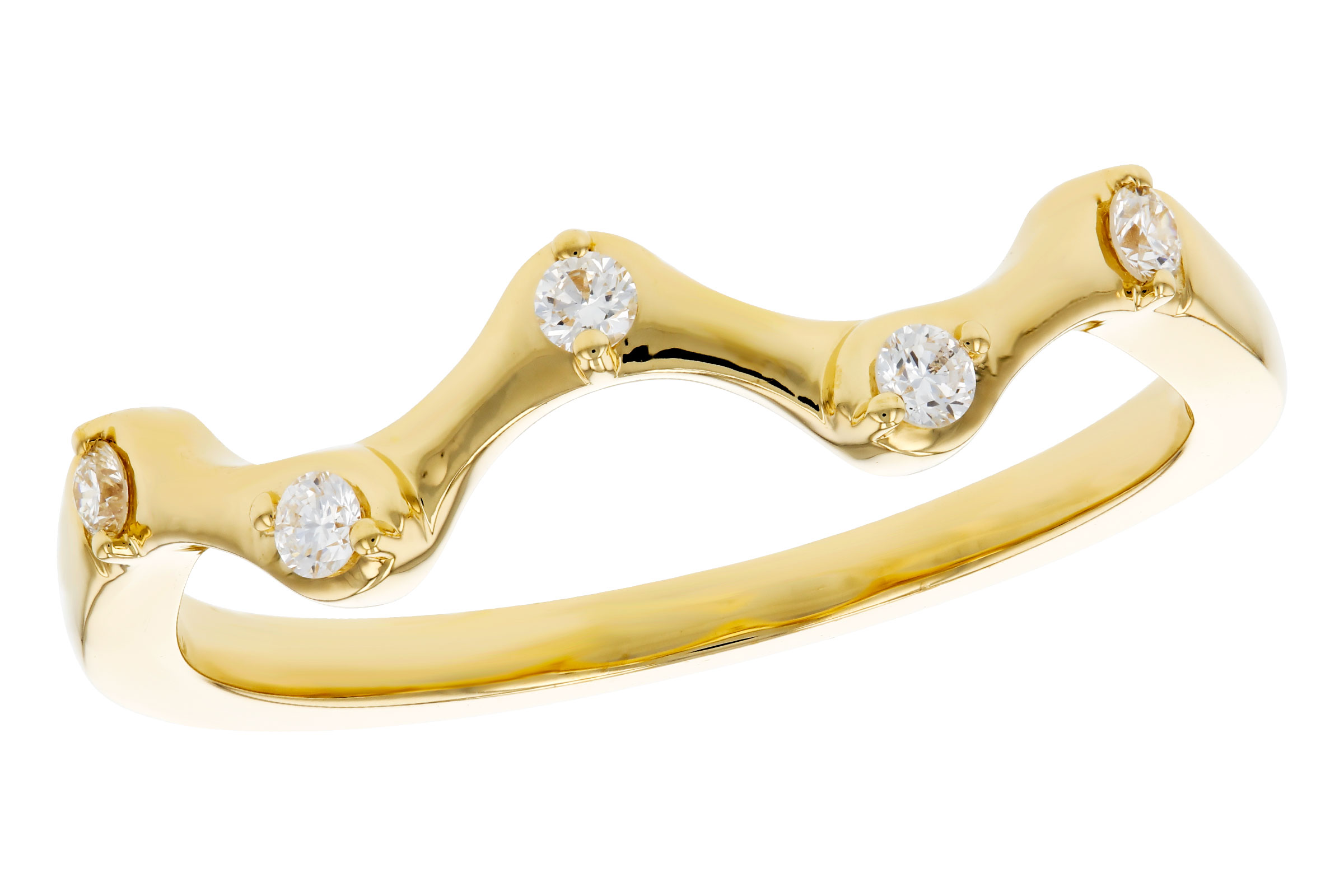 14K Yellow Gold Diamond Anniversary Band