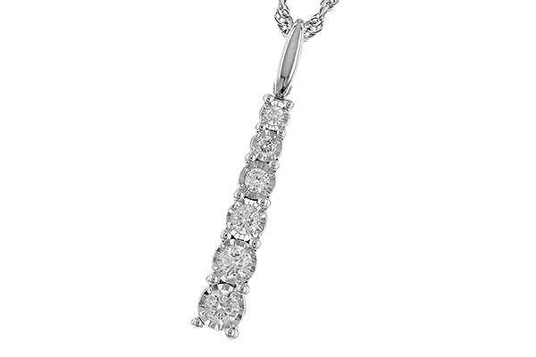 14K White Gold Diamond Necklace