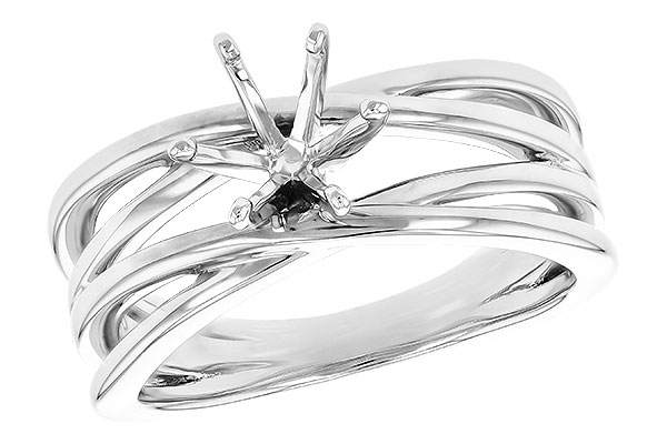 14K White Gold Semi-Mount Ring