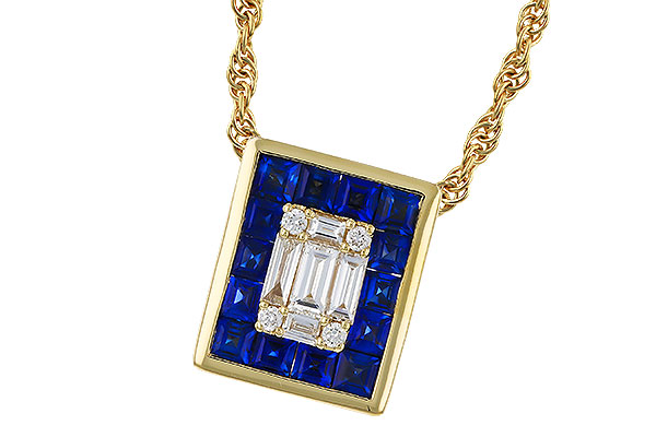 14K Yellow Gold Sapphire Necklace