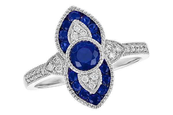 14K White Gold Sapphire Ring