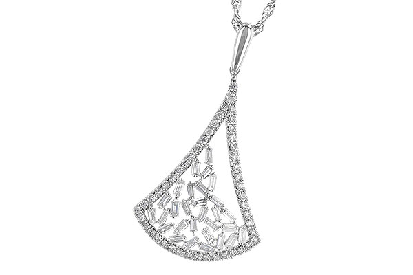 14K White Gold Diamond Necklace