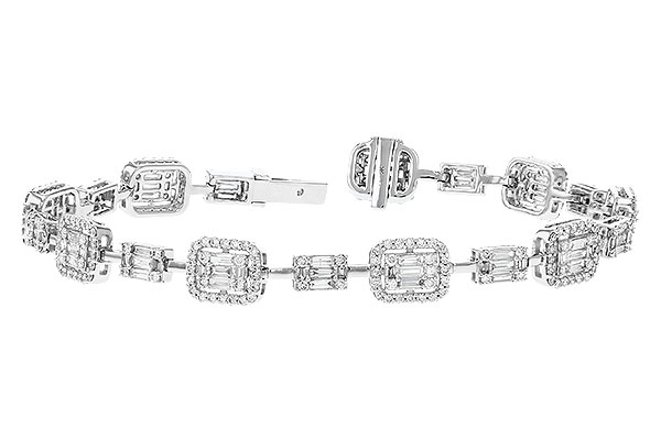 14K White Gold Diamond Bracelet