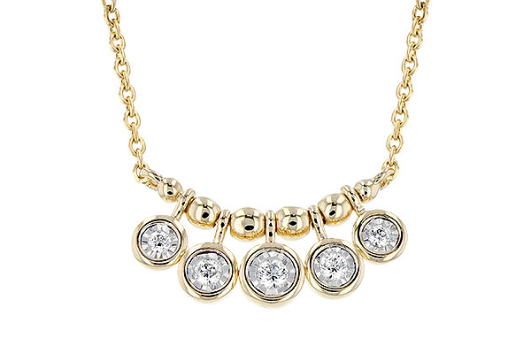 14K Yellow Gold Diamond Necklace