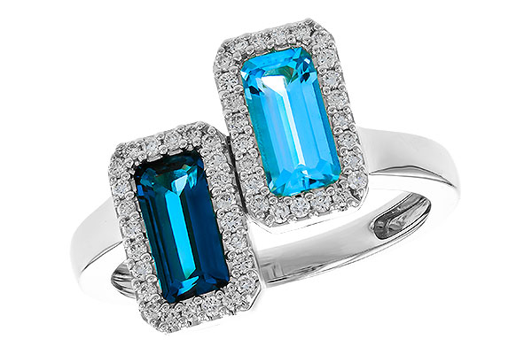 14K White Gold Topaz Ring