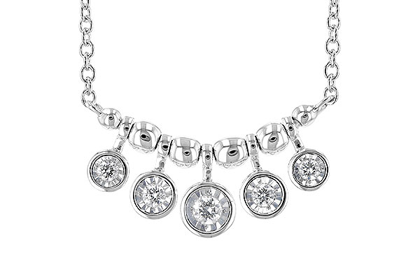 14K White Gold Diamond Necklace