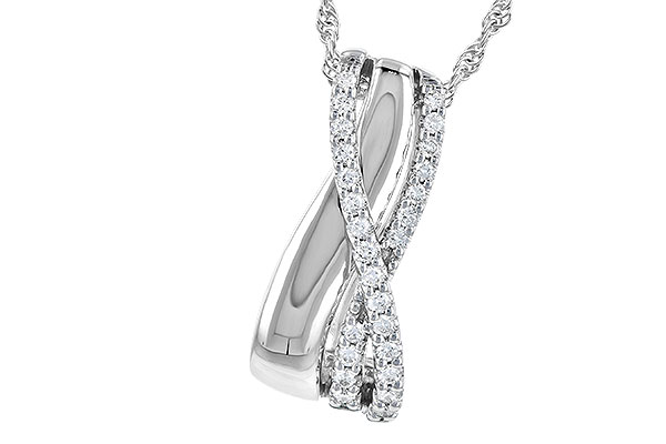 14K White Gold Diamond Necklace