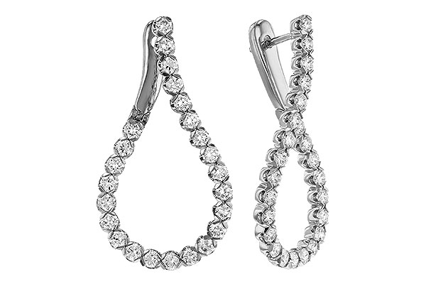14K White Gold Diamond Earrings