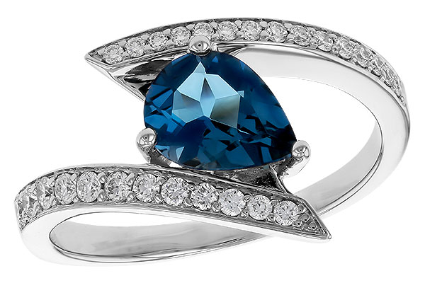 14K White Gold Topaz Ring