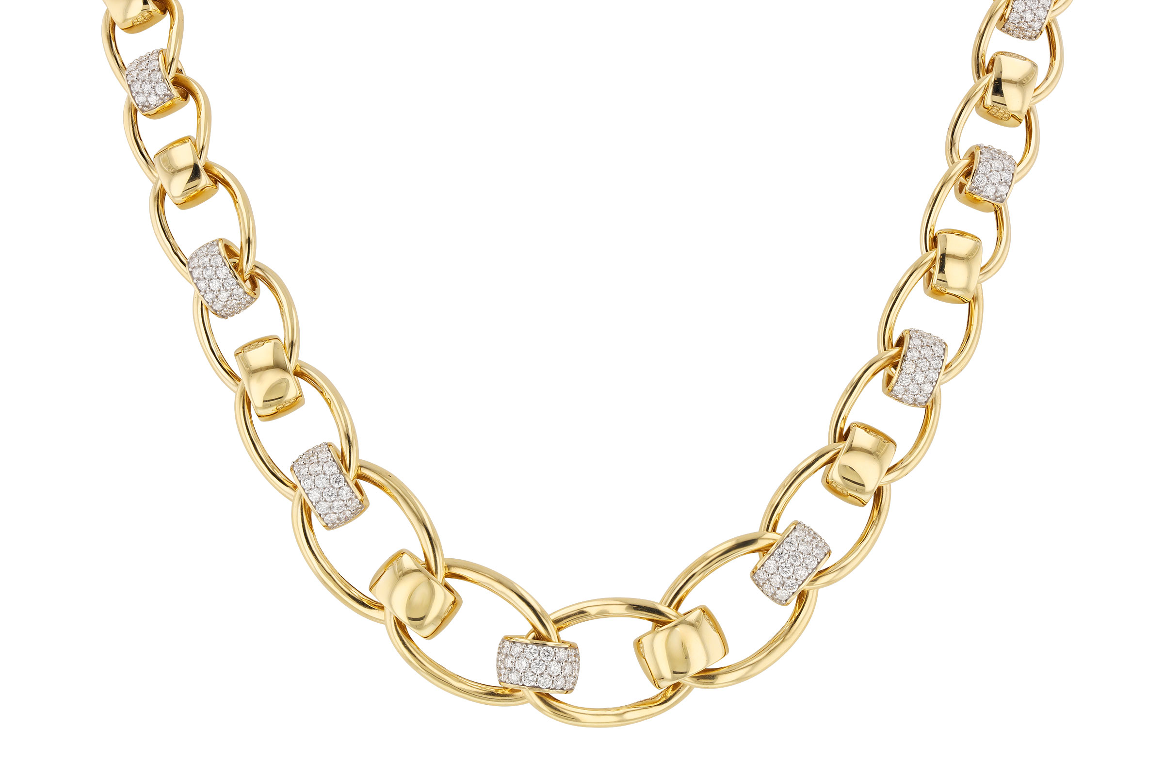 14K Two-Tone Diamond Necklace