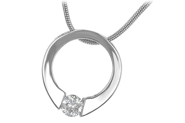 14K White Gold Diamond Necklace