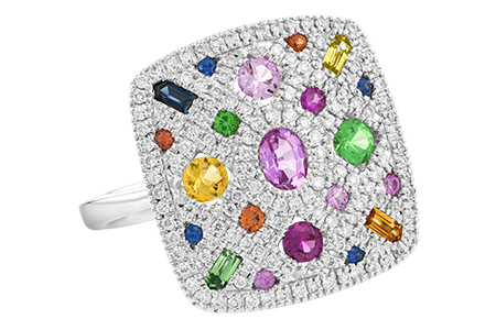 14K White Gold Ruby Ring