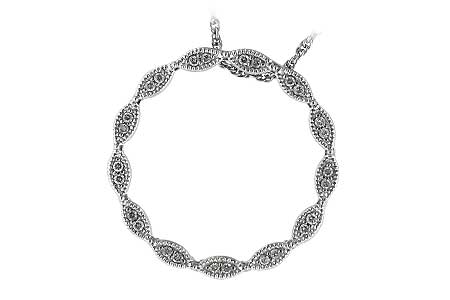 14K White Gold Diamond Necklace