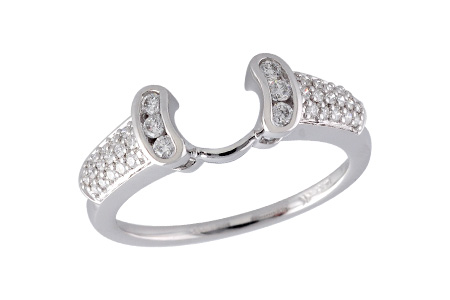 14K White Gold Diamond Ring Enhancer