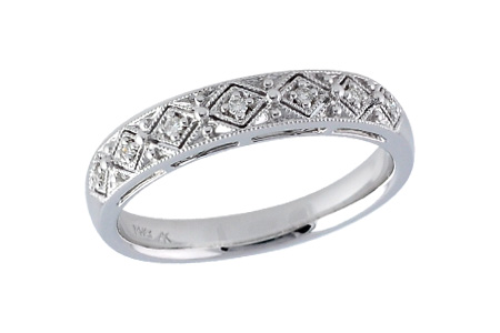 14K White Gold Diamond Anniversary Band