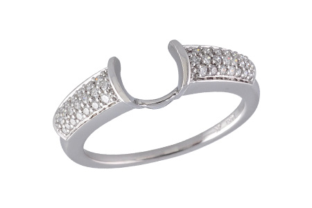 14K White Gold Diamond Ring Enhancer