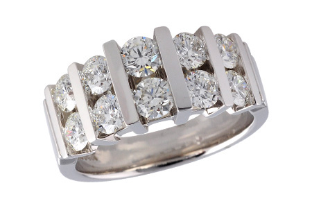 14K White Gold Diamond Anniversary Band