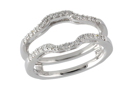 14K White Gold Diamond Ring Enhancer