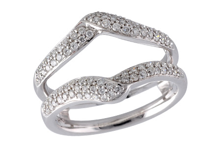 14K White Gold Diamond Ring Enhancer